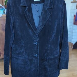 Black suede blazer